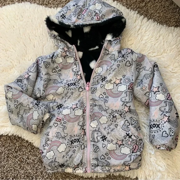 COPY - Betsey Johnson toddler girls reversible jacket sz 4T - Picture 1 of 4
